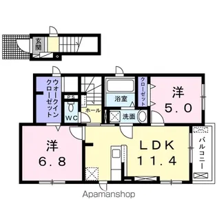 ホフヌング弐番館【2階】の間取り