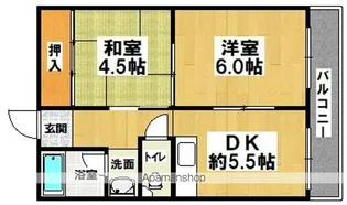 カツタビルディング1号館【407.号室】の間取り