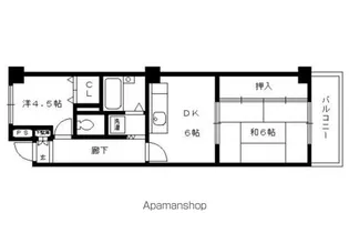 トーカン淀本町マンション【3階】の間取り