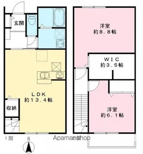 ユアメゾン ル フォレ弐番館(ペット)【103号室号室】の間取り