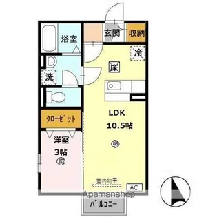 ポルト・イースト【1階】の間取り