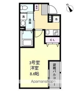 ベイルーム相模原清新セレーナ【1階】の間取り