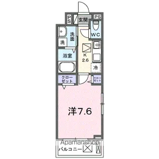 フィオーレ降松Y【1階】の間取り