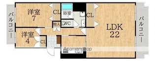 ルノアス富雄【3階】の間取り