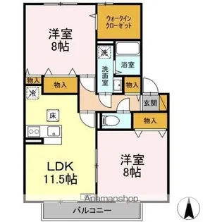 ROYAL GARDEN CASAHARA【1階】の間取り