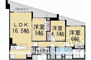 ウエリス京都東山五条通【5階】の間取り