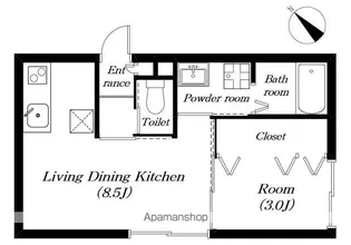 カリーナ【206号室】の間取り