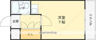 ユニテソリステ鳴尾【3階】の間取り