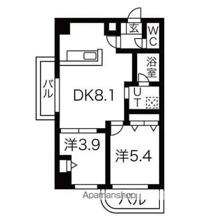 ガーデンロッジⅣ【201号室】の間取り