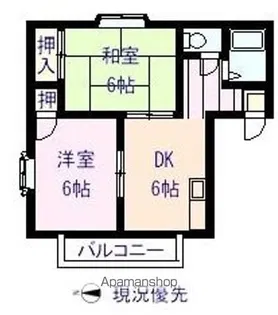 ローズキャッスルA棟【201号室】の間取り