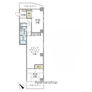クレストコート西海【4階】の間取り