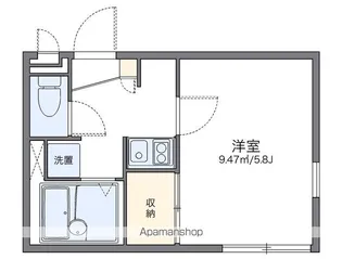 レオパレスBANBA【102号室】の間取り