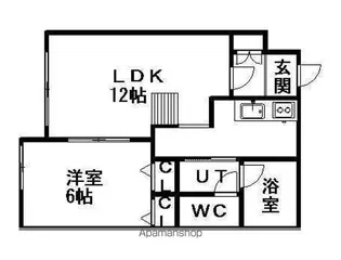 HARAX宮の森【1階】の間取り