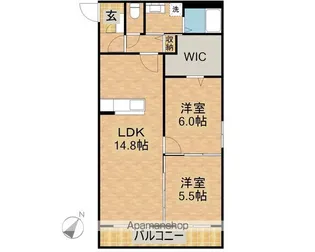 CHIEN AMOUR(シヤン アムール)【2階】の間取り