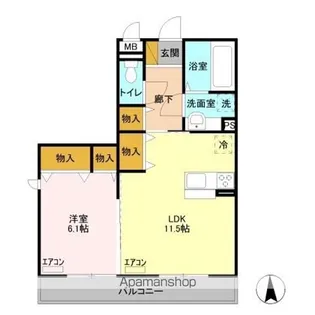 プランドール【3階】の間取り