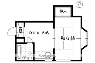 バンブーハイツ【201号室】の間取り