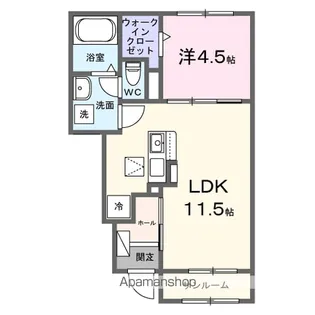ラ・ヴィット【1階】の間取り