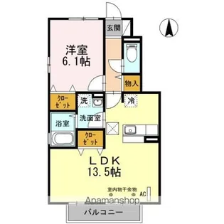 ボヌール B【1階】の間取り