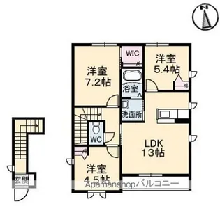 CASA BROTE【B棟202号室】の間取り