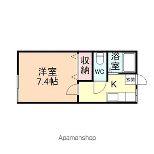 コンチネンタル守護町【101号室】の間取り
