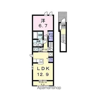 ブリーゼ小張木Ⅰ【2階】の間取り