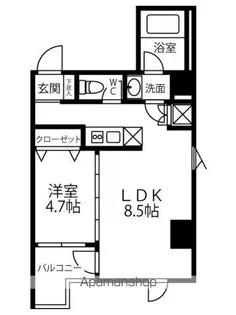 RESIDENCE ICONN KAWARAMACHI【501号室号室】の間取り