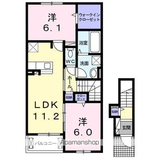メゾン ソレイユ N【2階】の間取り