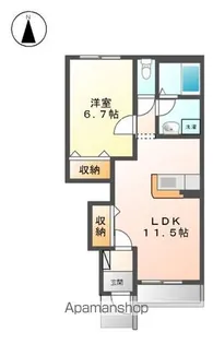 プレジールA【1階】の間取り