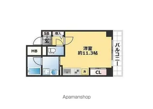 TKD北条口【8階】の間取り