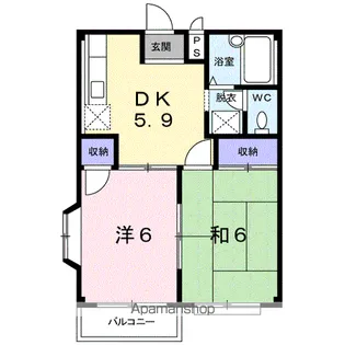 エルディム東【2階】の間取り
