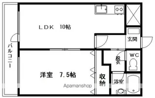 メゾンシャルム【1301号室】の間取り