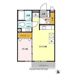 エランビタールNAKANISHI Ⅲ棟【110号室】の間取り