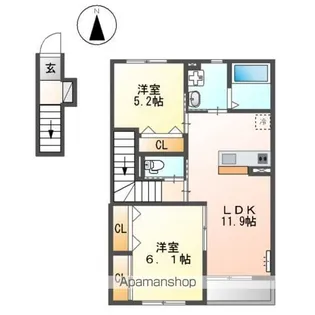 花水木【2階】の間取り