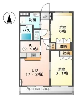 GREEN FOREST Ⅱ【3階】の間取り