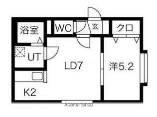 アンジェロ・プーロ(ANGELEPURO)【101号室】の間取り