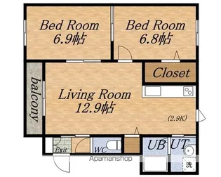 グランメール栄通20B【4階】の間取り
