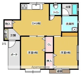 F・Pハウス【1階】の間取り