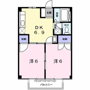 メゾンビレッジ【2階】の間取り
