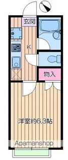 プルーデンス堀切C【1階】の間取り