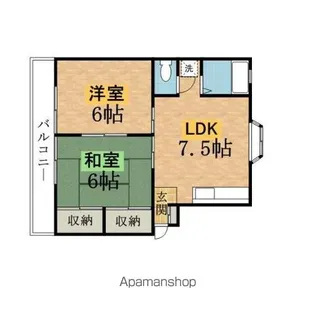 ハイムホープ【202号室】の間取り