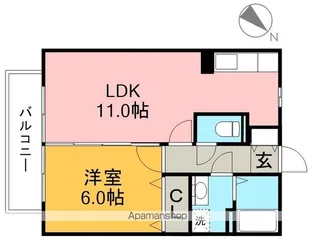 かもべ宮ノ丸【1階】の間取り