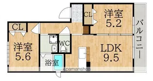 ル・コトーあやめ池【1階】の間取り