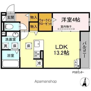 DーHILLS西浅田【1階】の間取り