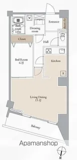ブルーヴェル青葉通【6階】の間取り