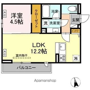 HONEY SUCKLE(ハニーサックル)【2階】の間取り