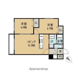 メゾンMT-S17【4階】の間取り