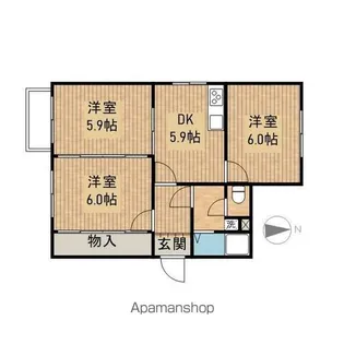 ひかりB【2階】の間取り