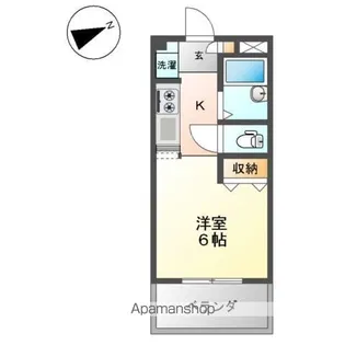 エスポワール【203号室】の間取り