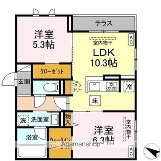 セルメイユール【1階】の間取り