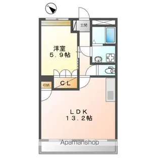 滋賀県栗東市辻【アパート】の間取り
